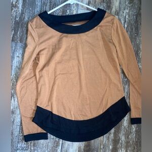 Brown and black blouse